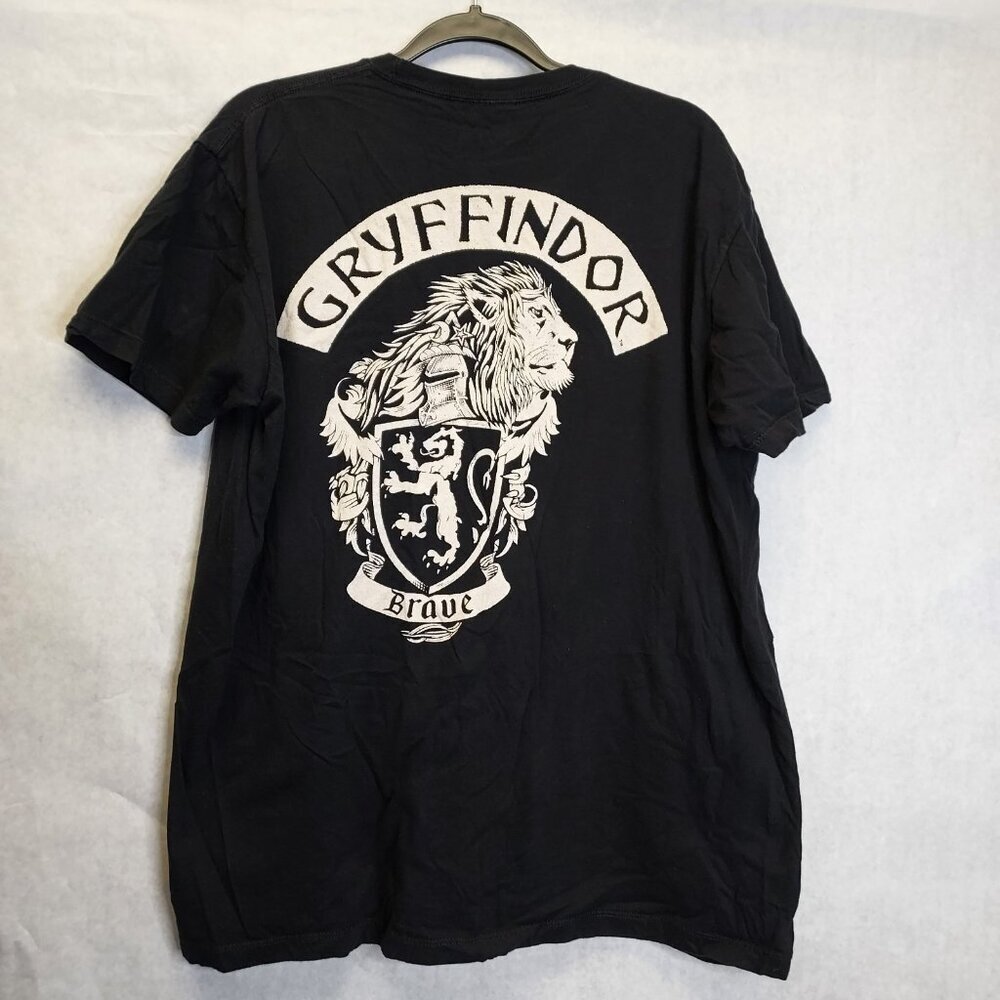 HARRY POTTER Graphic Tee Men's XL Gryffindor Black White Short Sleeve Crew Neck